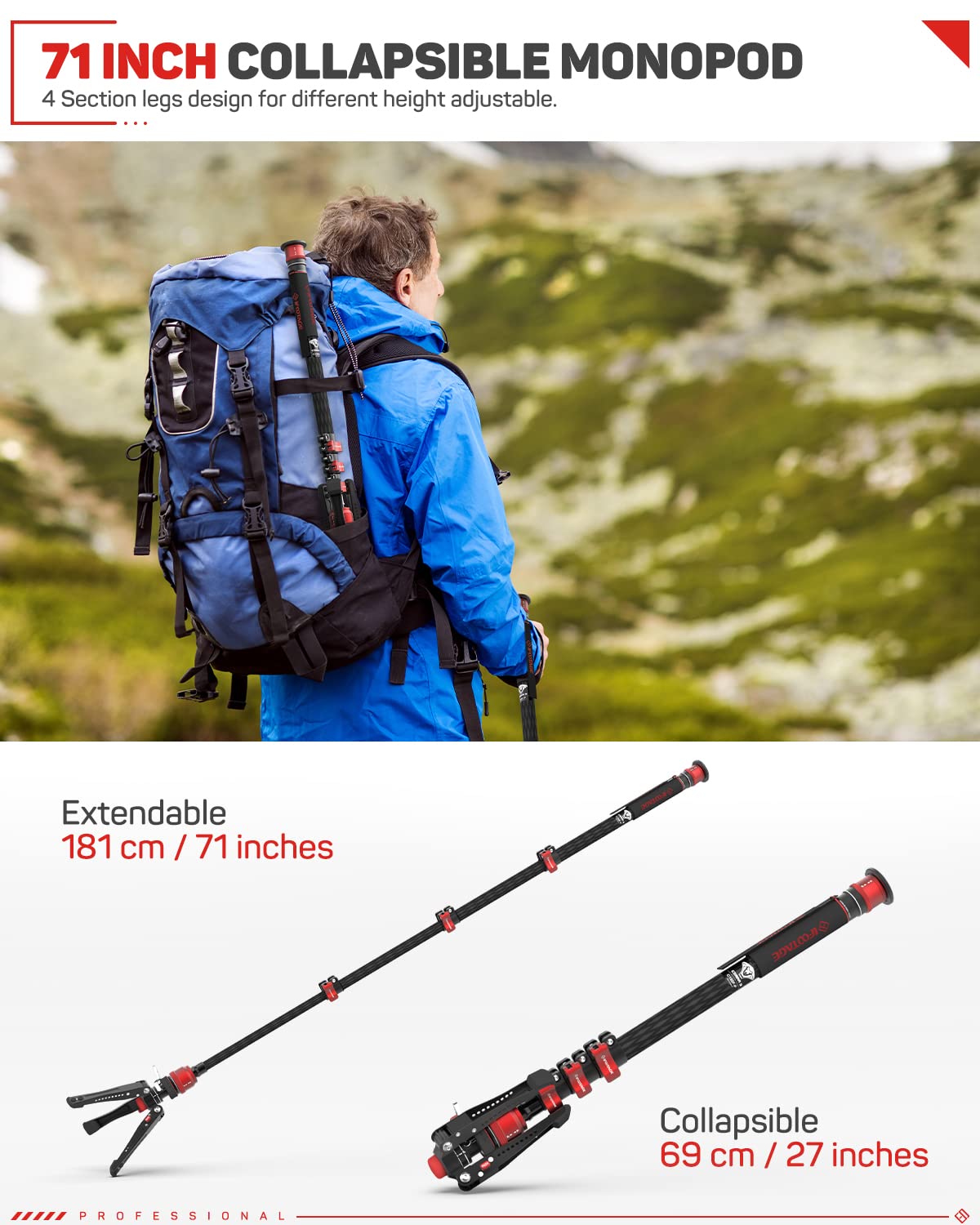 Carbon Fiber Monopod V22252