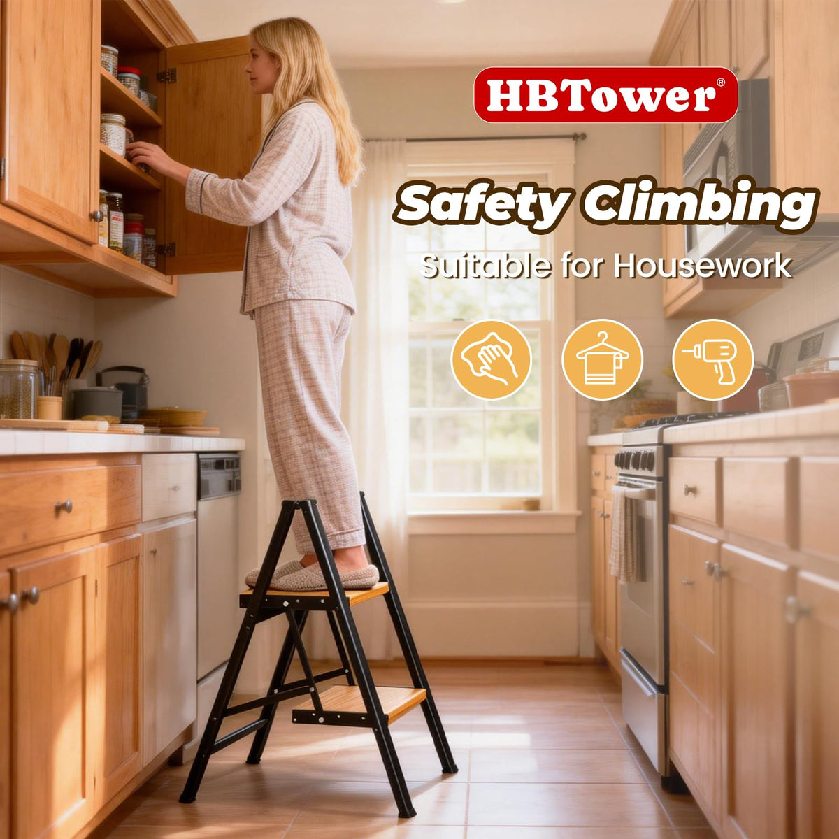 Lightweight Aluminum Folding Step Ladder Z578