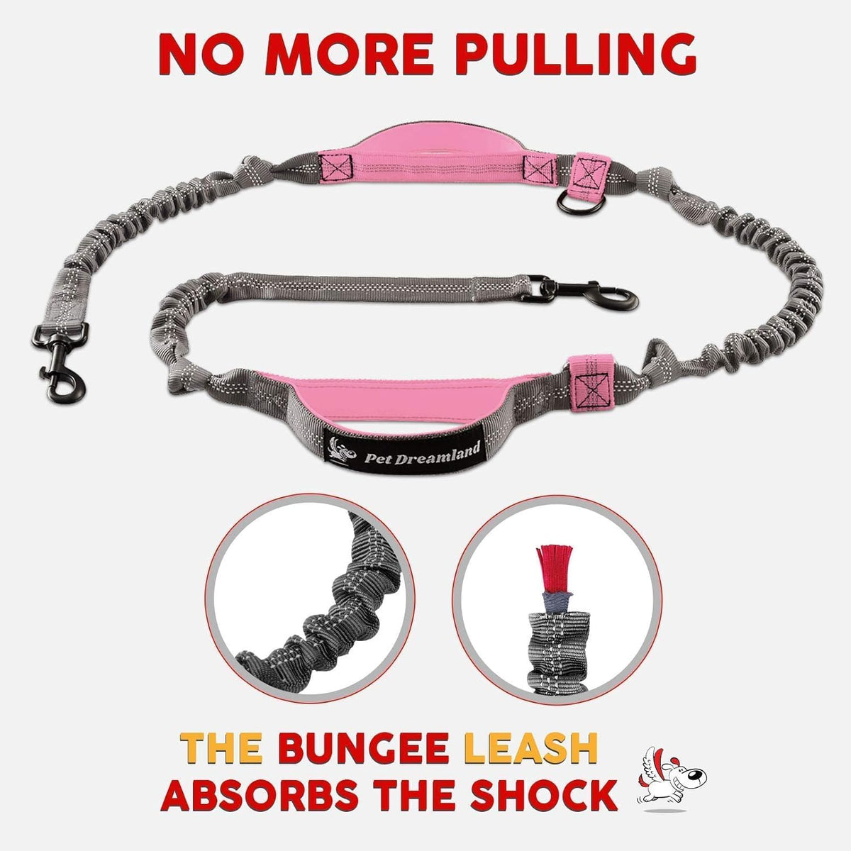 Hands Free Dog Leash for Large Dogs with Poop Bag Dispenser T812460