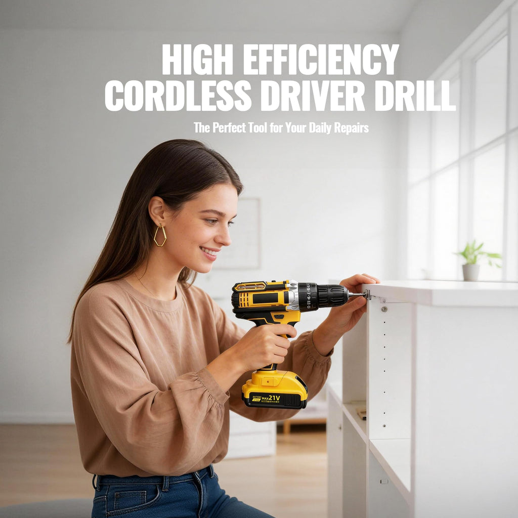 21V Cordless Drill Driver with 2 Batteries V888313