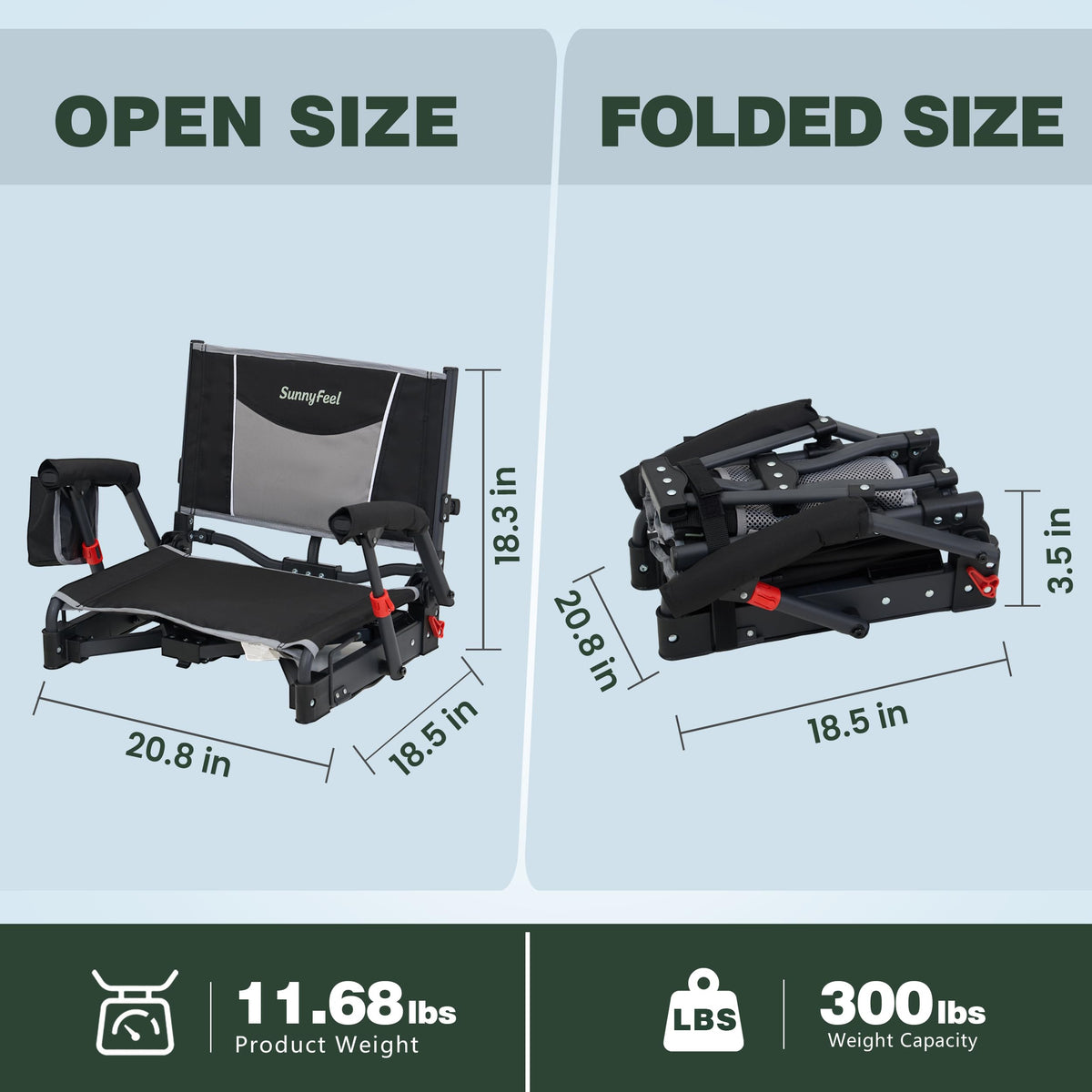 Folding Stadium Seats with Back Support and Cushion T53275