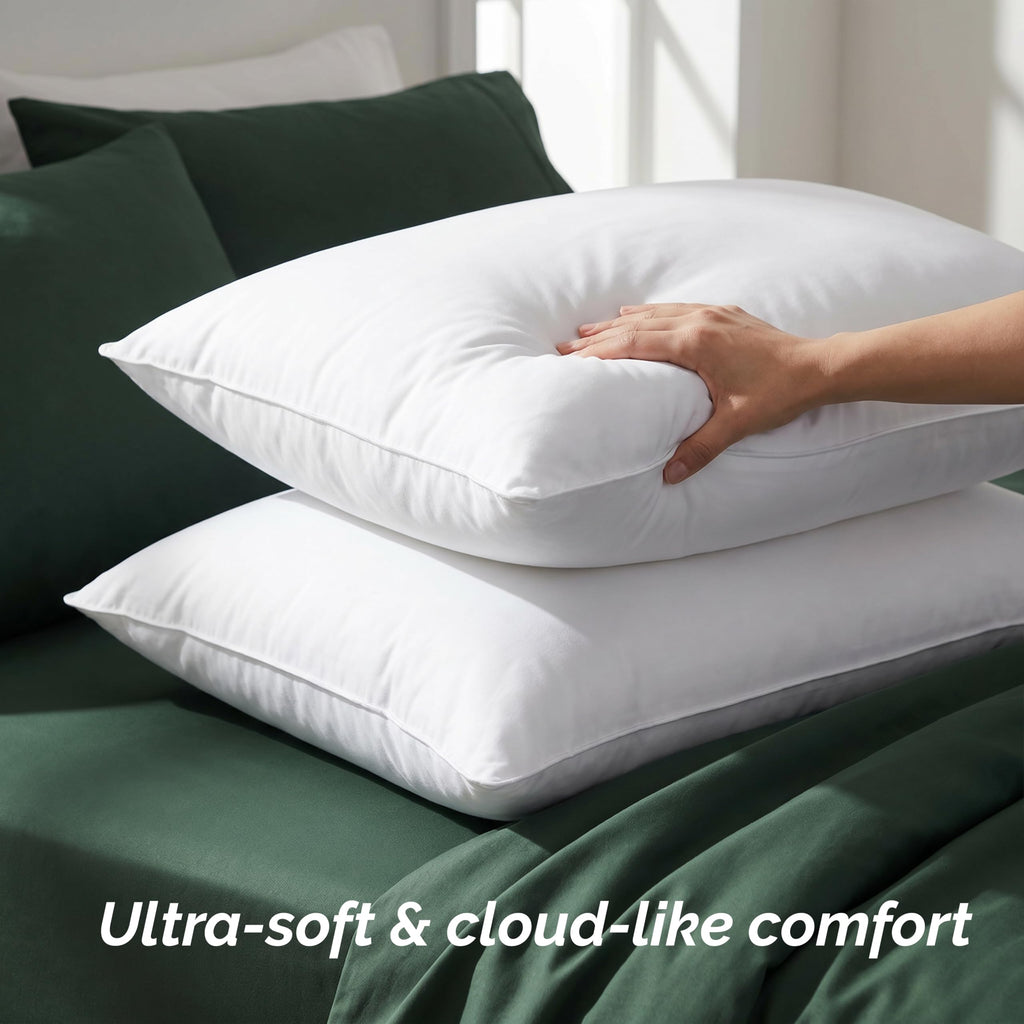 King Size Cotton Bed Pillows Set of 2 Z94635