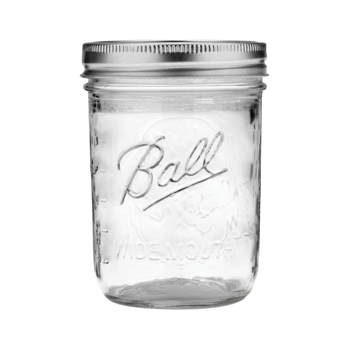 Glass Mason Jar with Lids and Bands, Wide Mouth, 16 OZ (24 Pack) N650