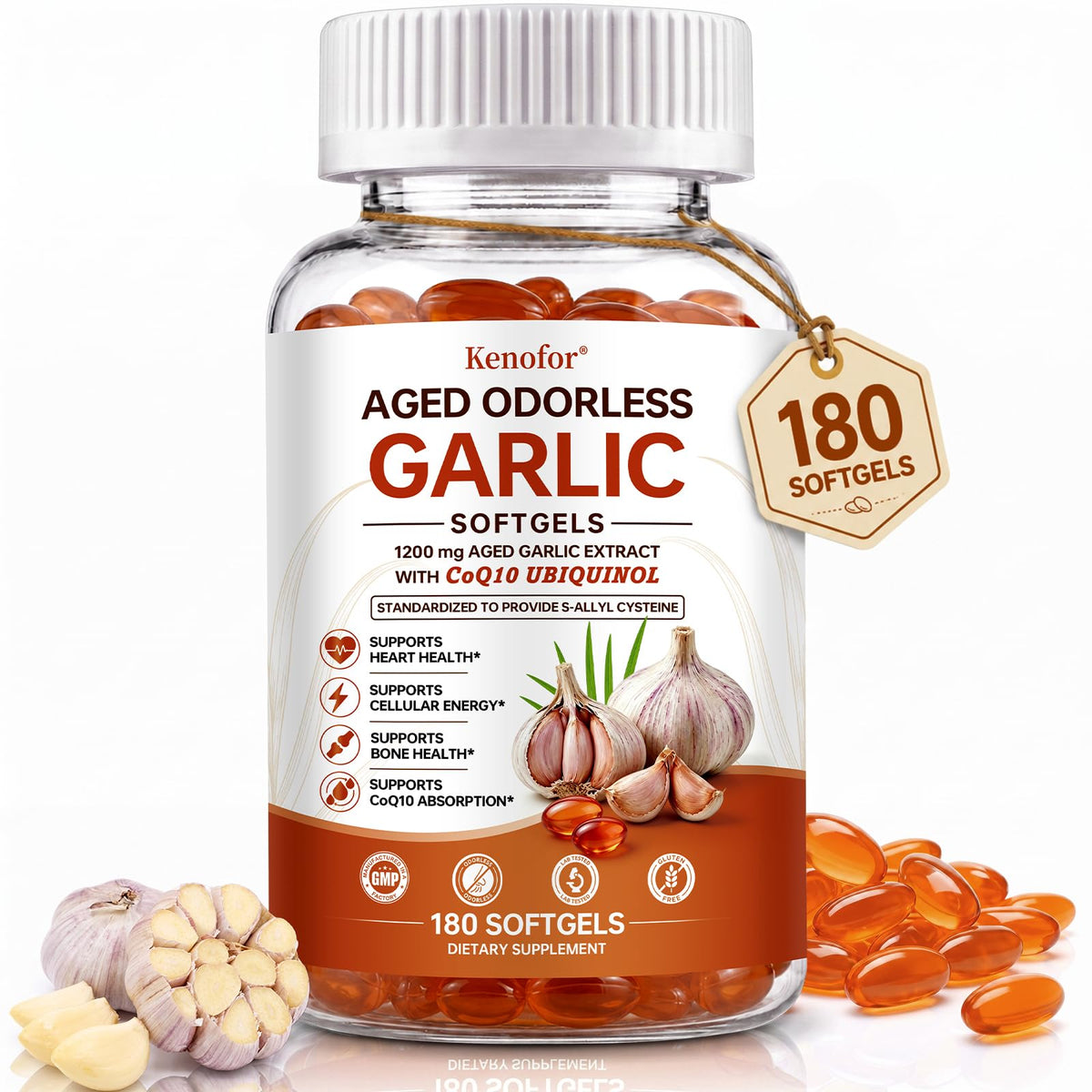 Aged Garlic Extract Softgels 1,200 mg 180 Softgels Q530042