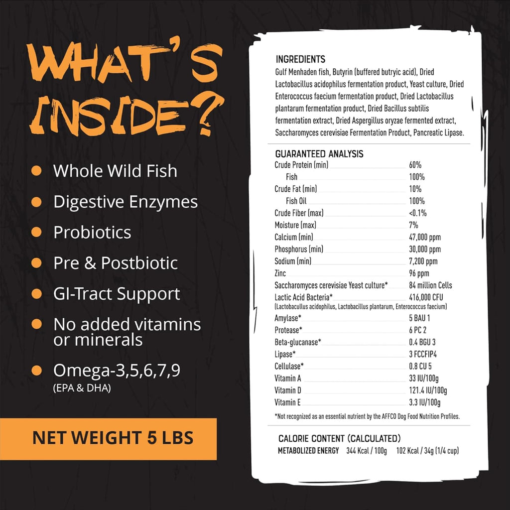 5-in-1 Dog Supplement Powdered Food Topper with Omega 3 Fish Oil 5 lbs M810828