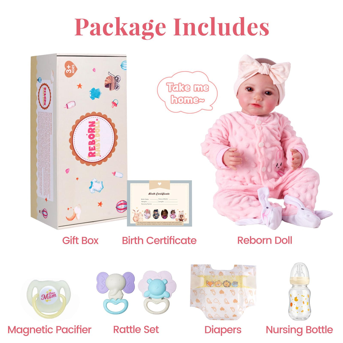 20 Inch Soft Vinyl Poseable Baby Doll E462541