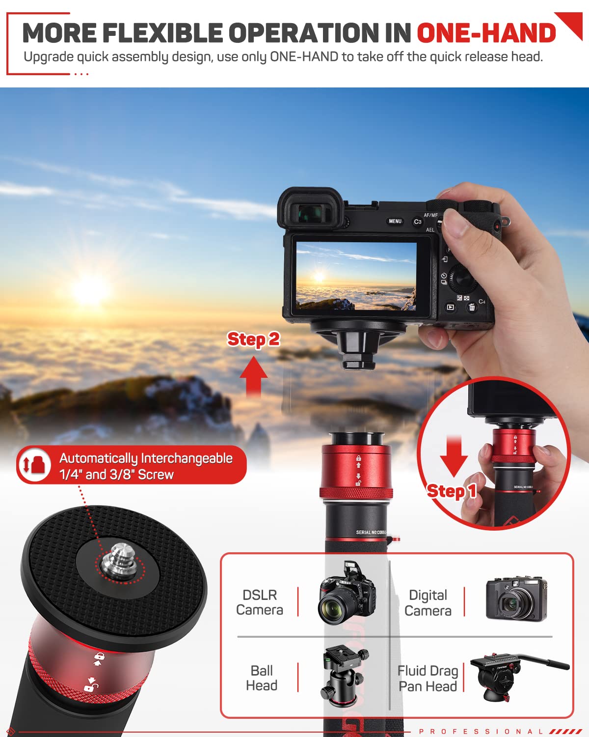 Carbon Fiber Monopod V22252