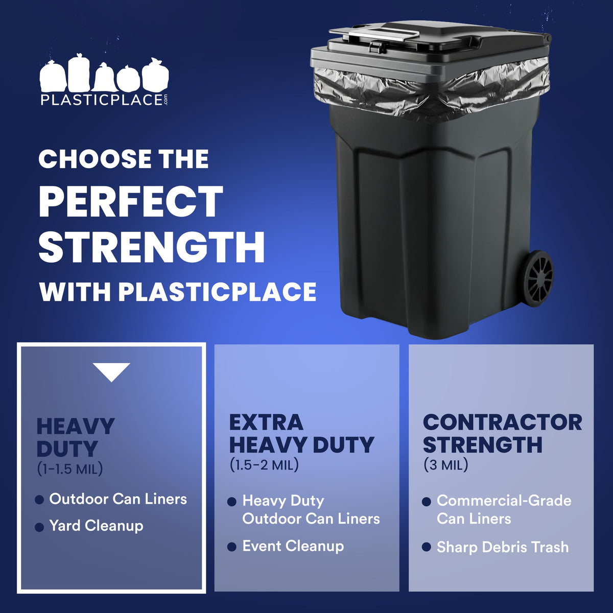 95-96 Gallon Heavy Duty Black Trash Bags W962
