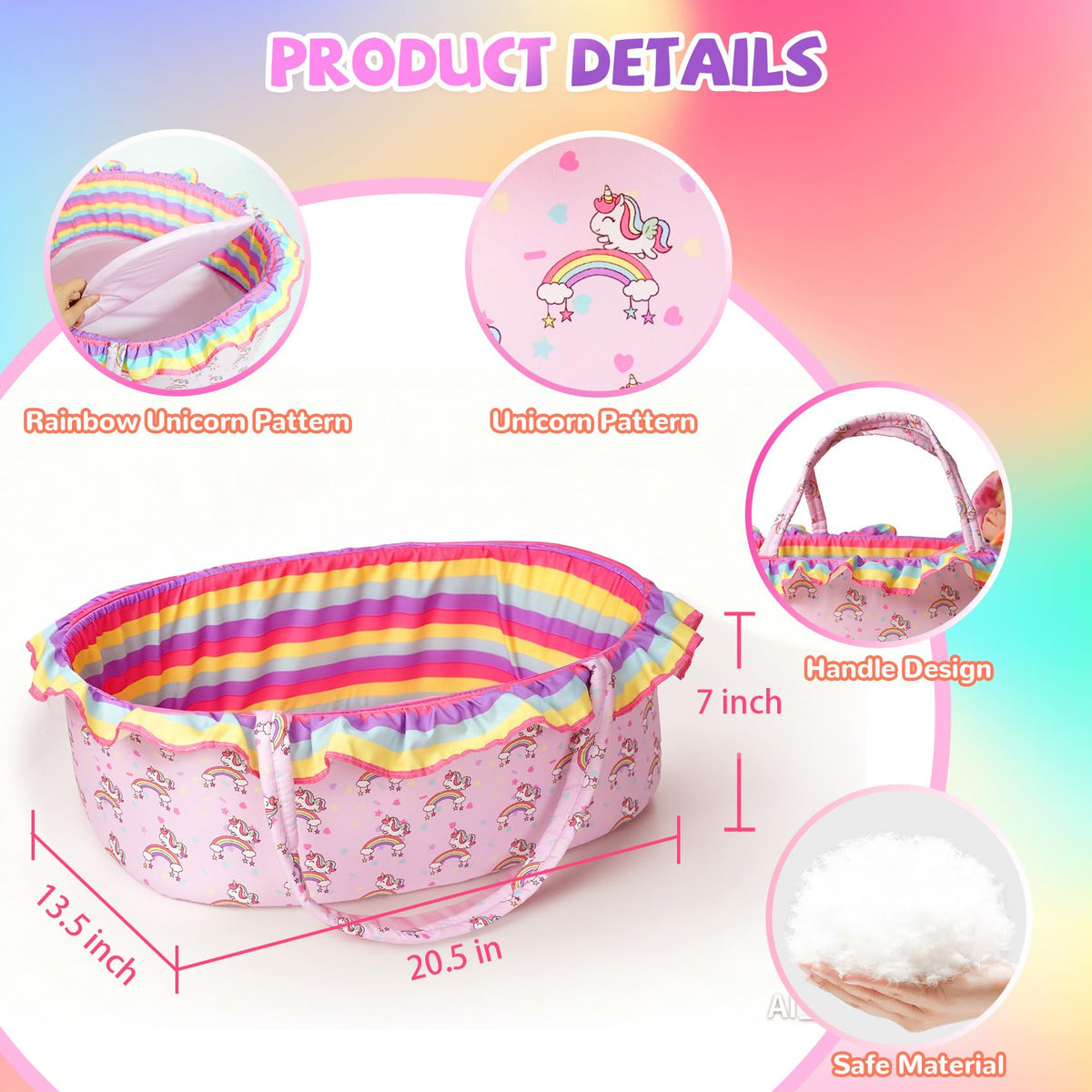 Baby Doll Clothes Outfit Set with Bassinet O46353