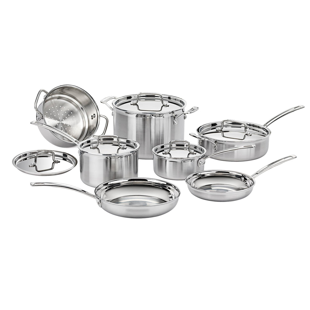 Stainless Steel 12 pc Induction Compatible Cookware Set D61702