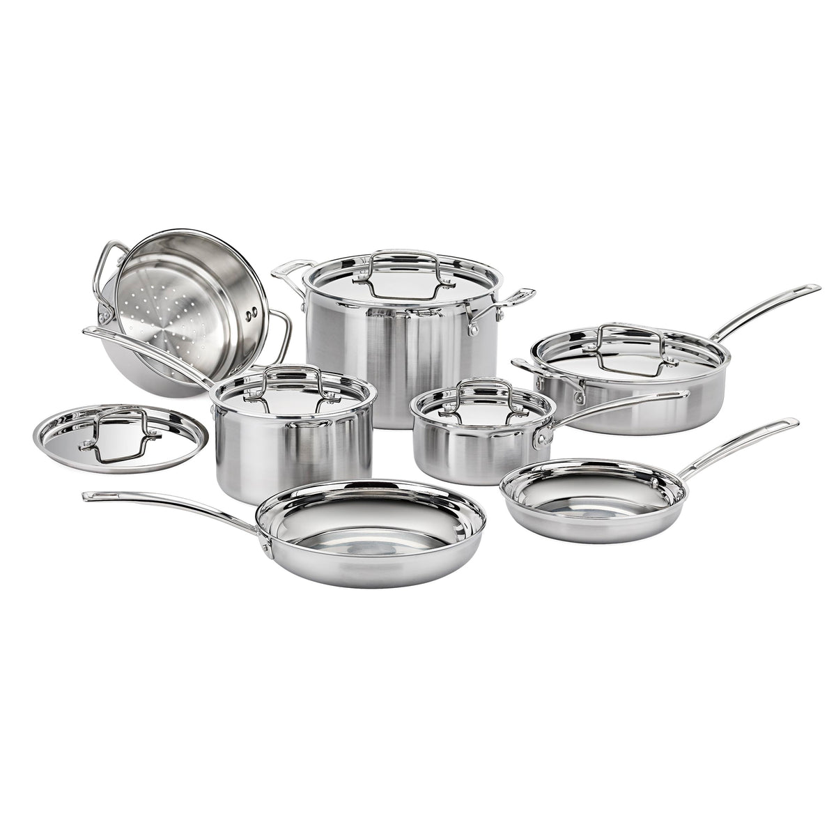 Stainless Steel 12 pc Induction Compatible Cookware Set D61702