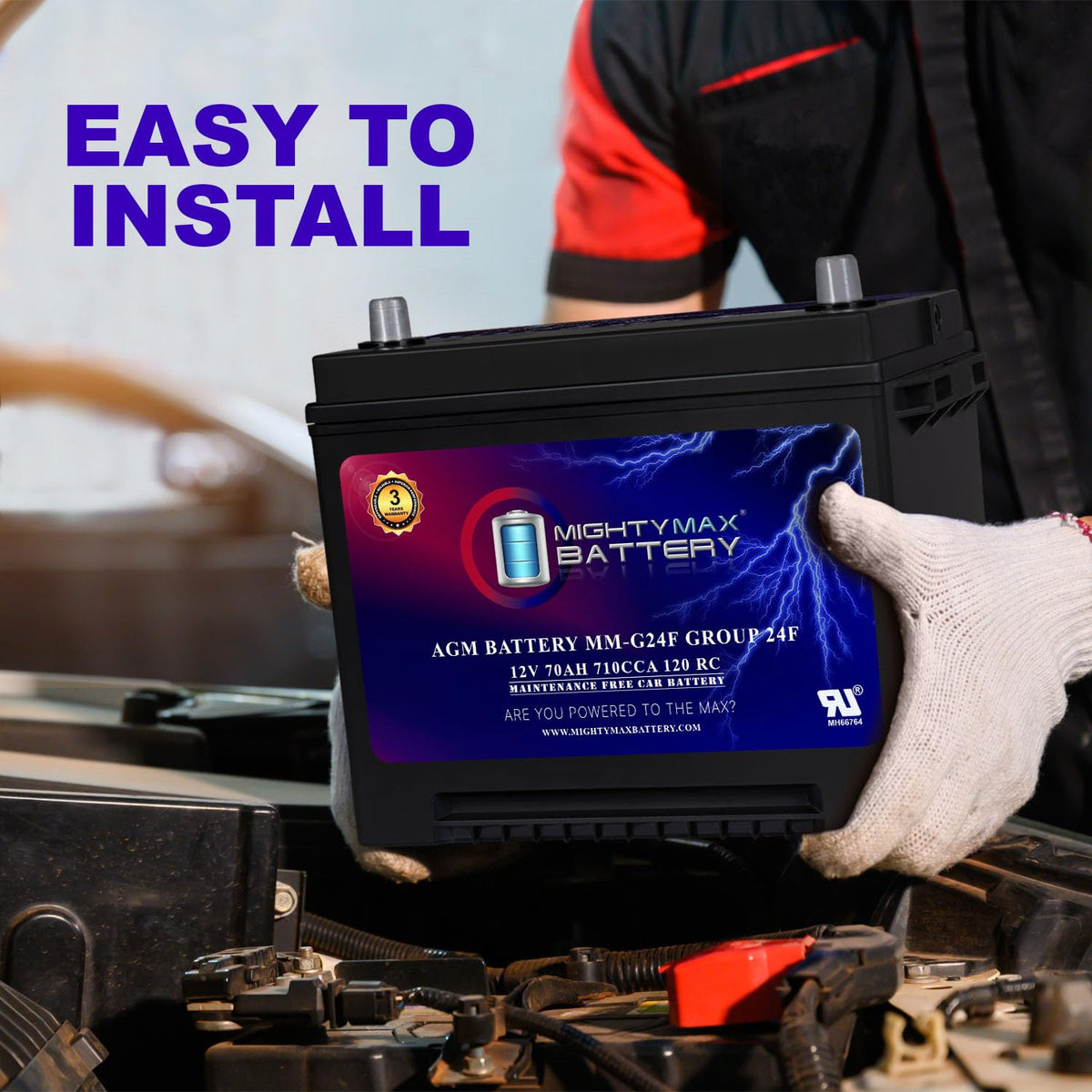 12V 70Ah AGM Replacement Battery U185788