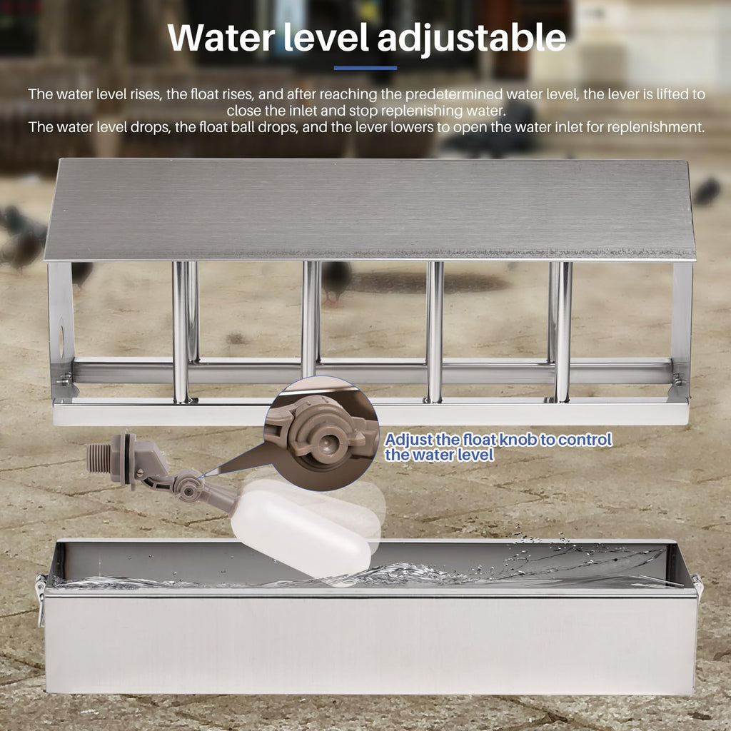 Stainless Steel Automatic Chicken Waterer with Float Valve I309