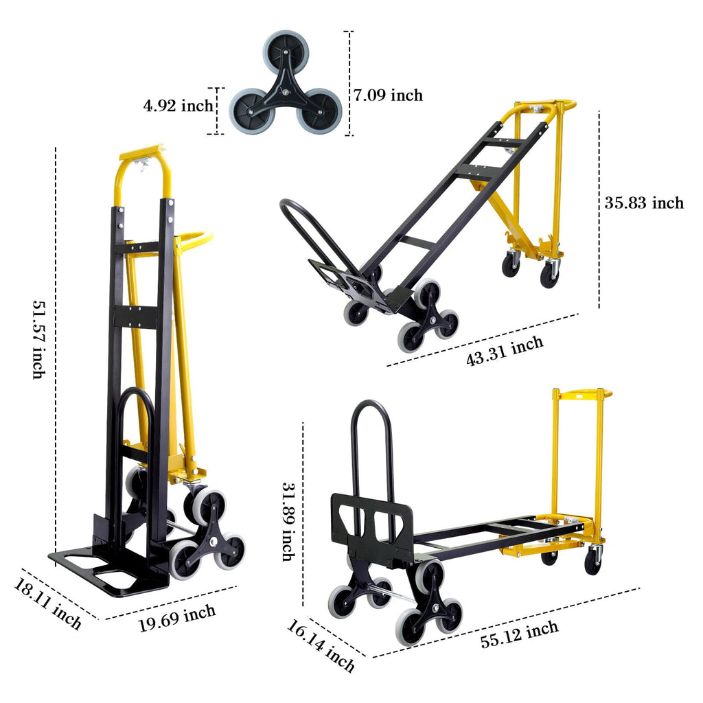 4 in 1 Convertible Hand Truck Dolly Cart with Wheels K3155