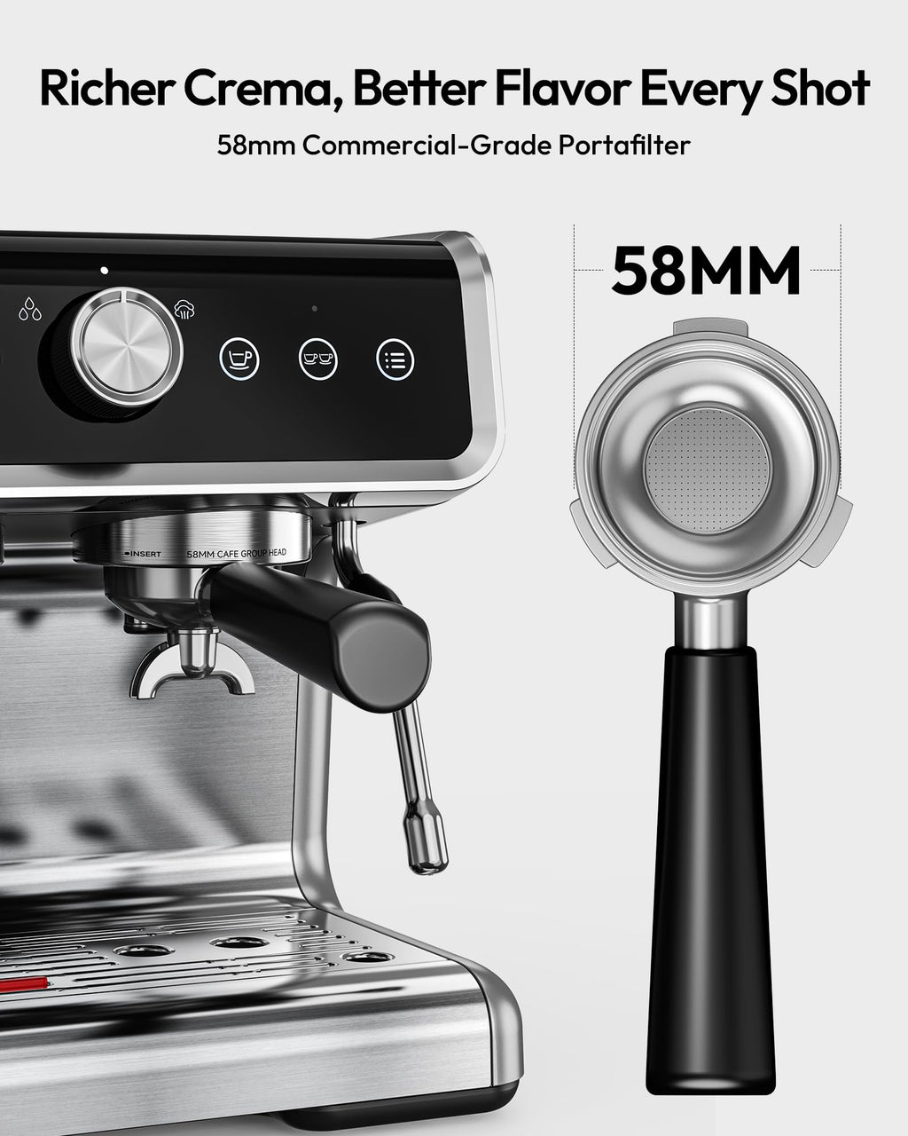 Espresso Machine with Grinder and Milk Frother Y486984