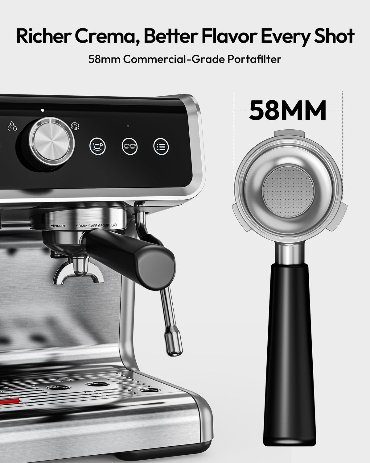 Espresso Machine with Grinder and Milk Frother Y486984