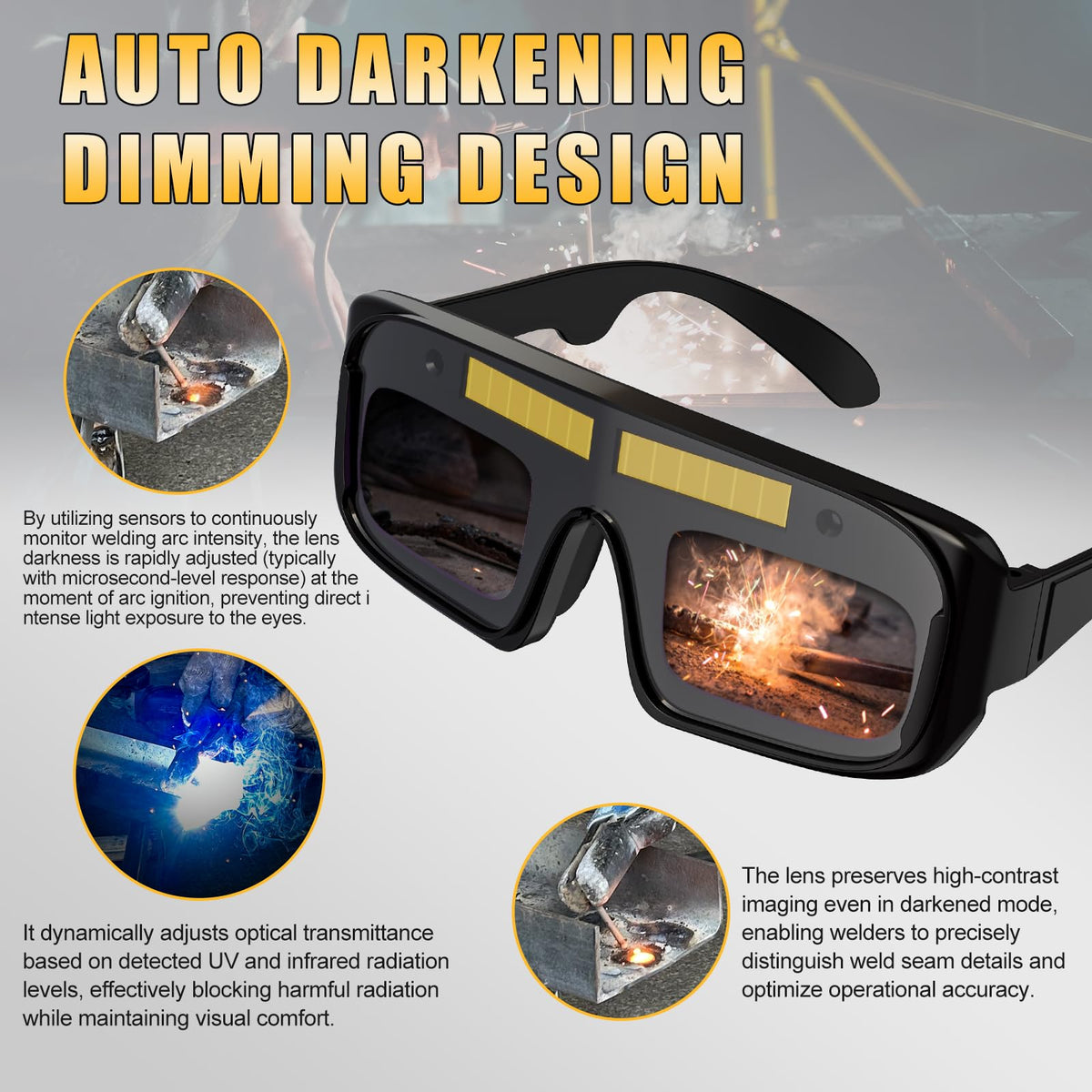Auto Darkening Welding Safety Glasses S539113