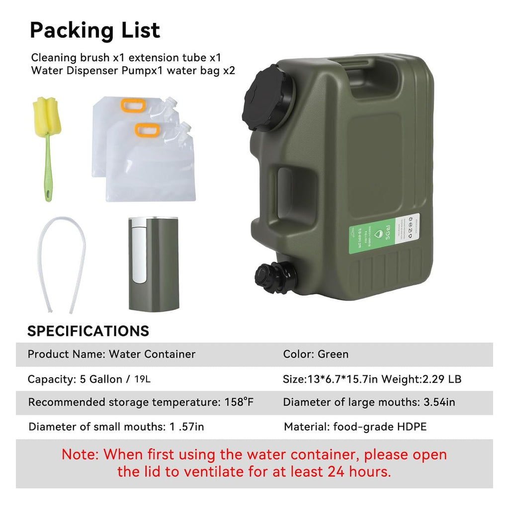 5 Gallon BPA Free Water Jug J212215