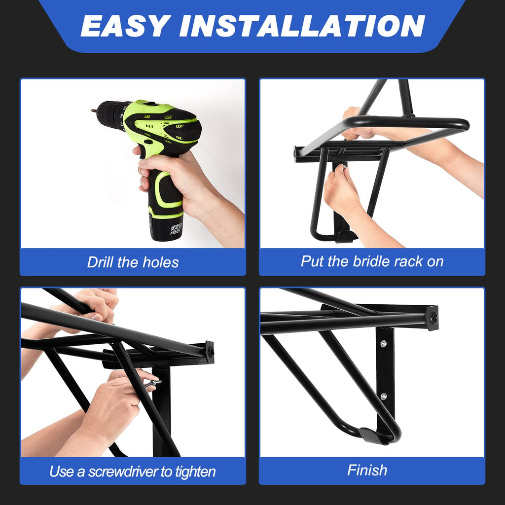 2 Pieces Portable Folding Saddle Rack J293