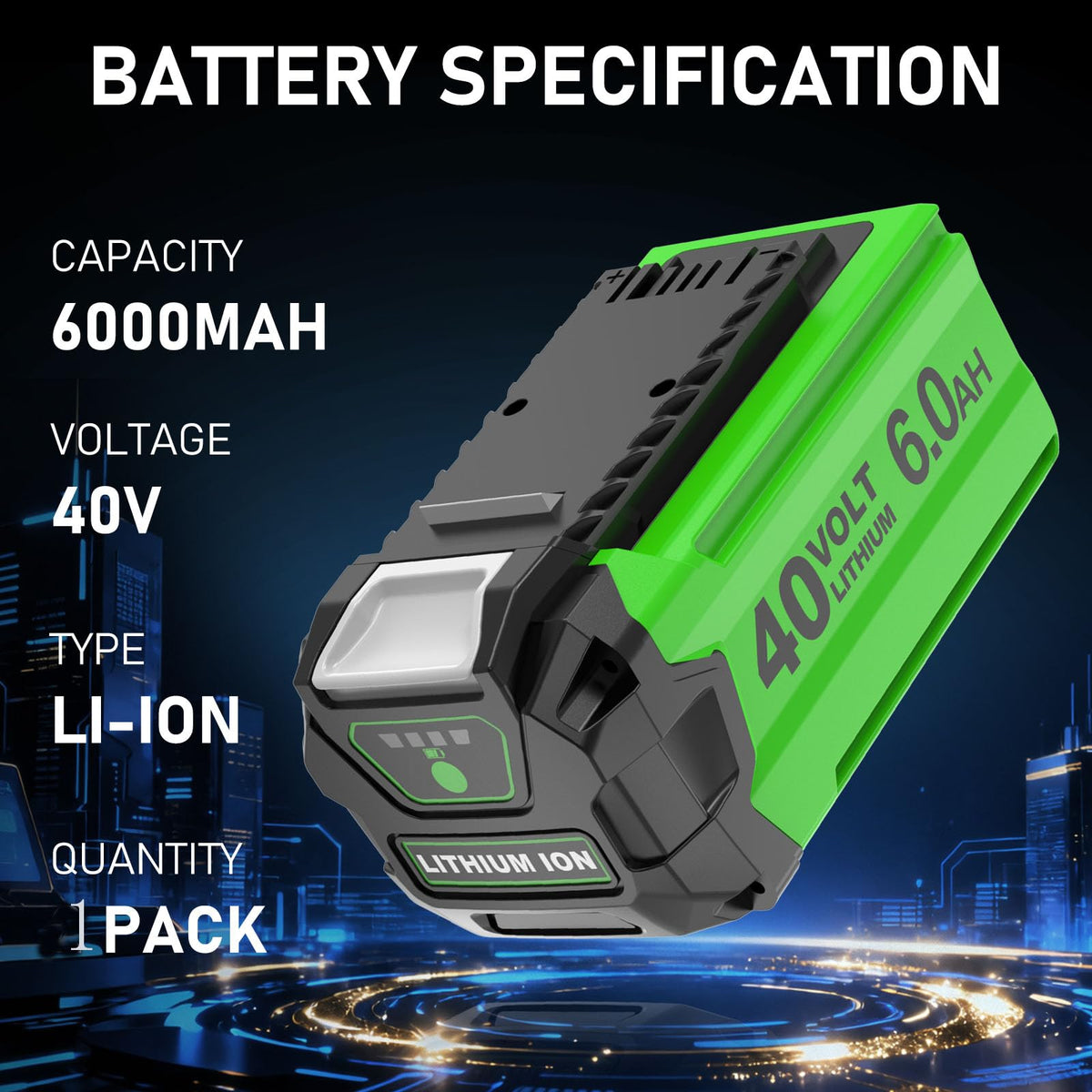 6.0Ah 40 Volt Lithium ion Battery X40919