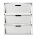 Opaque White 3-Drawer Plastic Storage Tower K36578