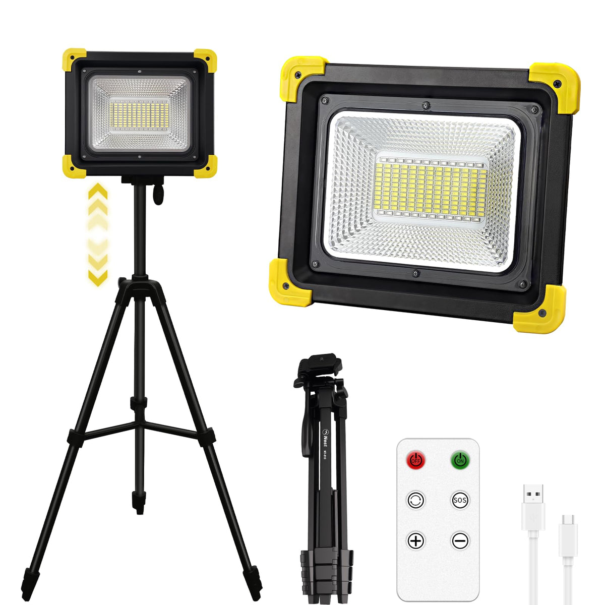 12000mAh Rechargeable LED Work Light with Stand B1382