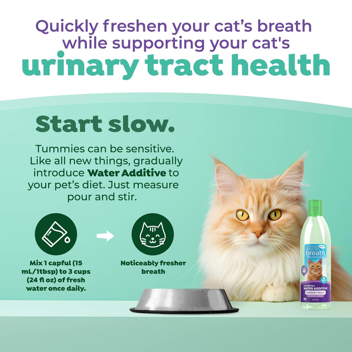Fresh Breath Water Additive for Cats 16oz N197