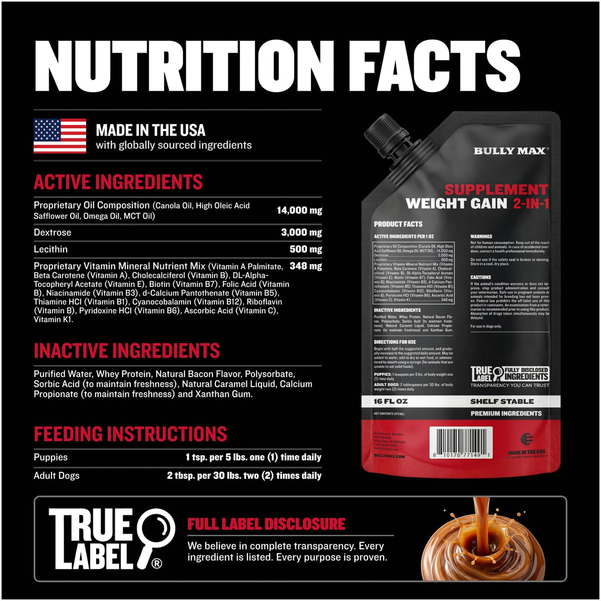 High Calorie Liquid Dog Supplement with Omega-3 & Whey Protein 16 oz L175