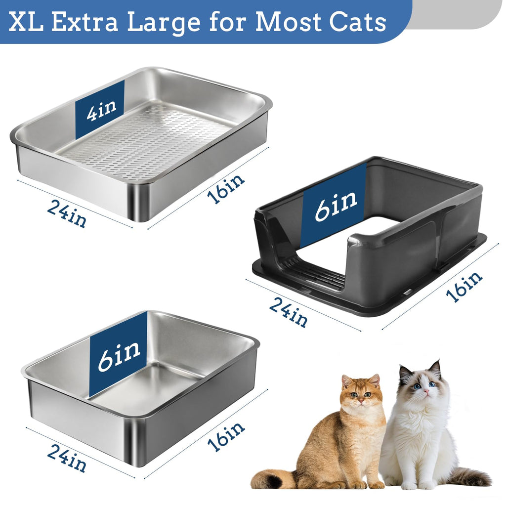 Stainless Steel Sifting Litter Box I7045