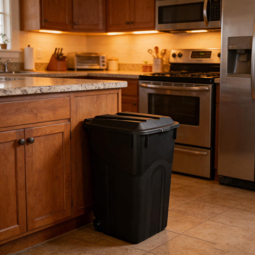 45 Gallon Wheeled Trash Can with Lid J757068
