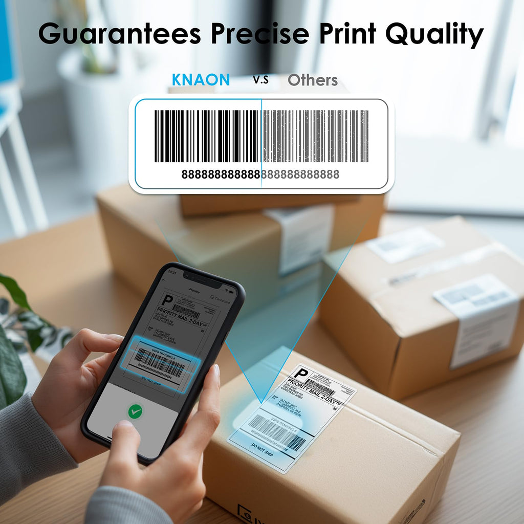 White 4x6 Portable Bluetooth Thermal Label Printer E3229