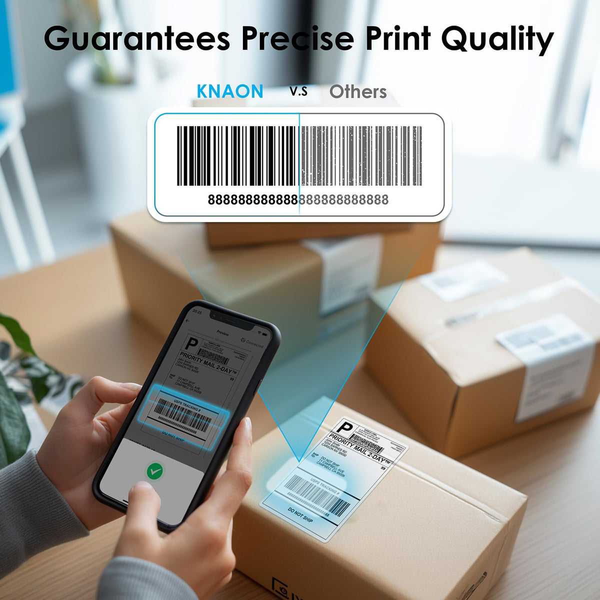 White 4x6 Portable Bluetooth Thermal Label Printer E3229