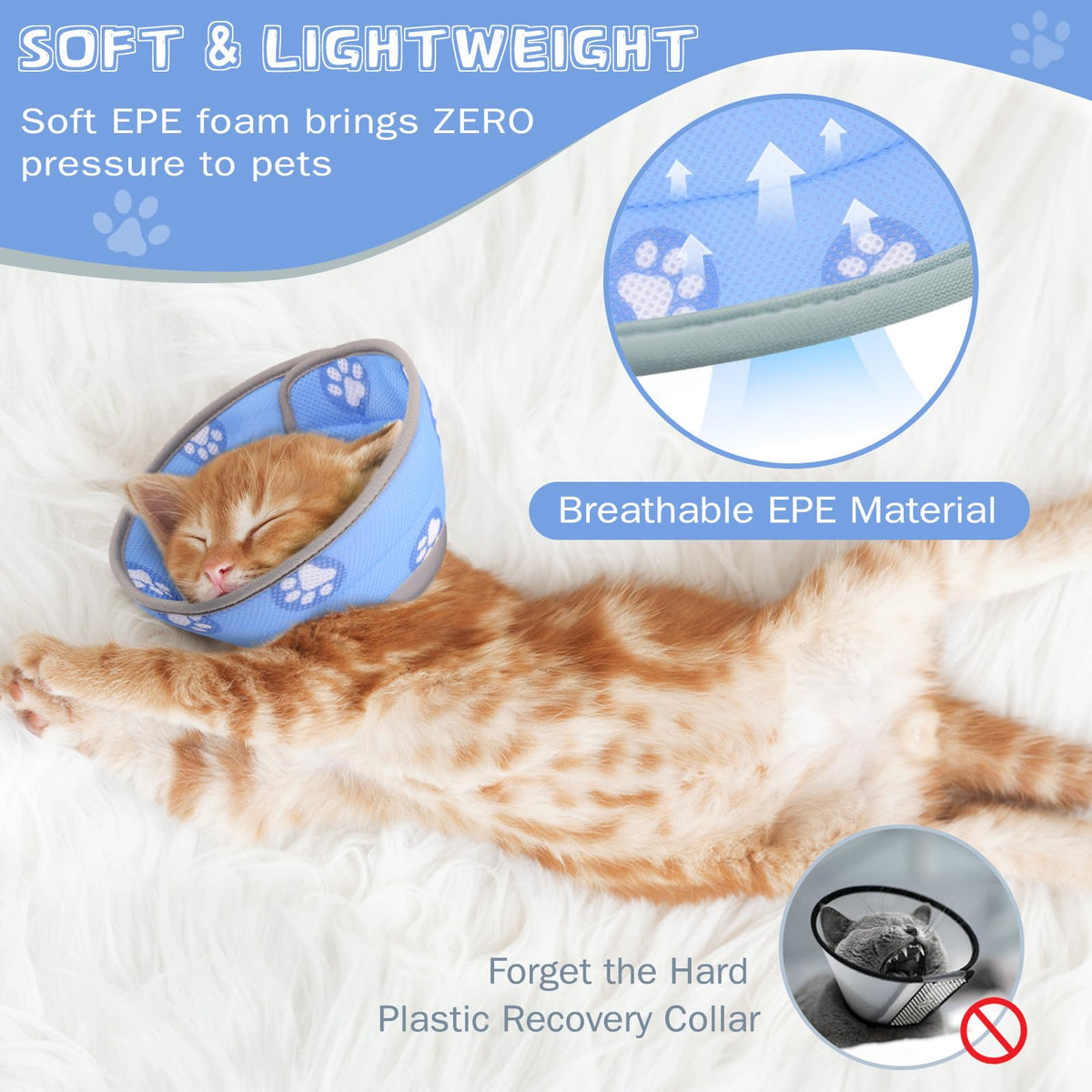 Soft Adjustable Cat Elizabethan Collar G698888