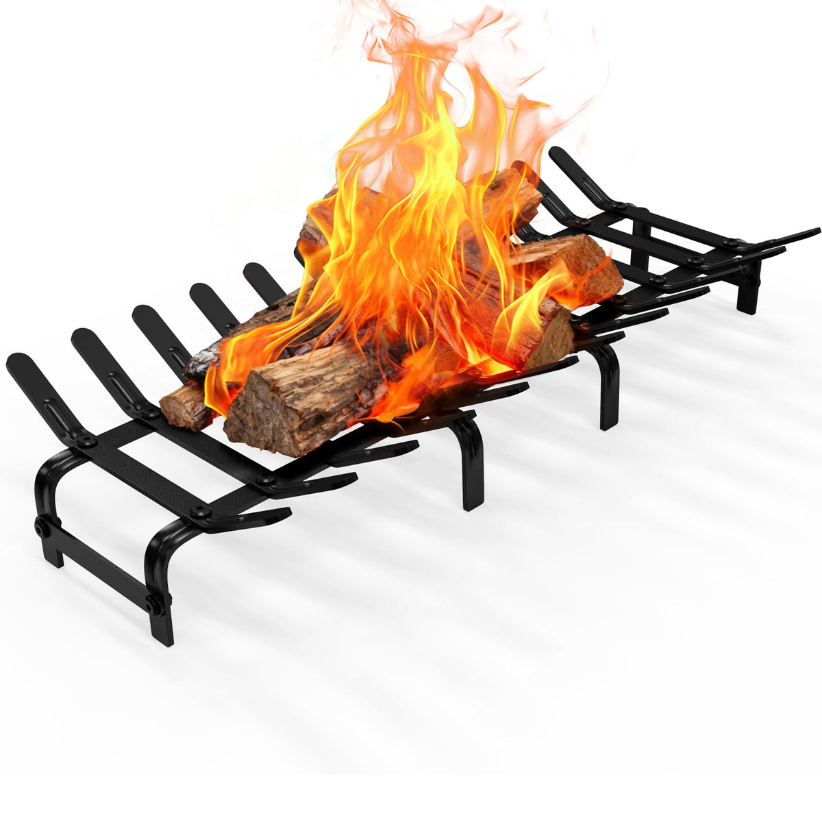 Black Steel Fireplace Grate 28 x 12.5 Inches O668258