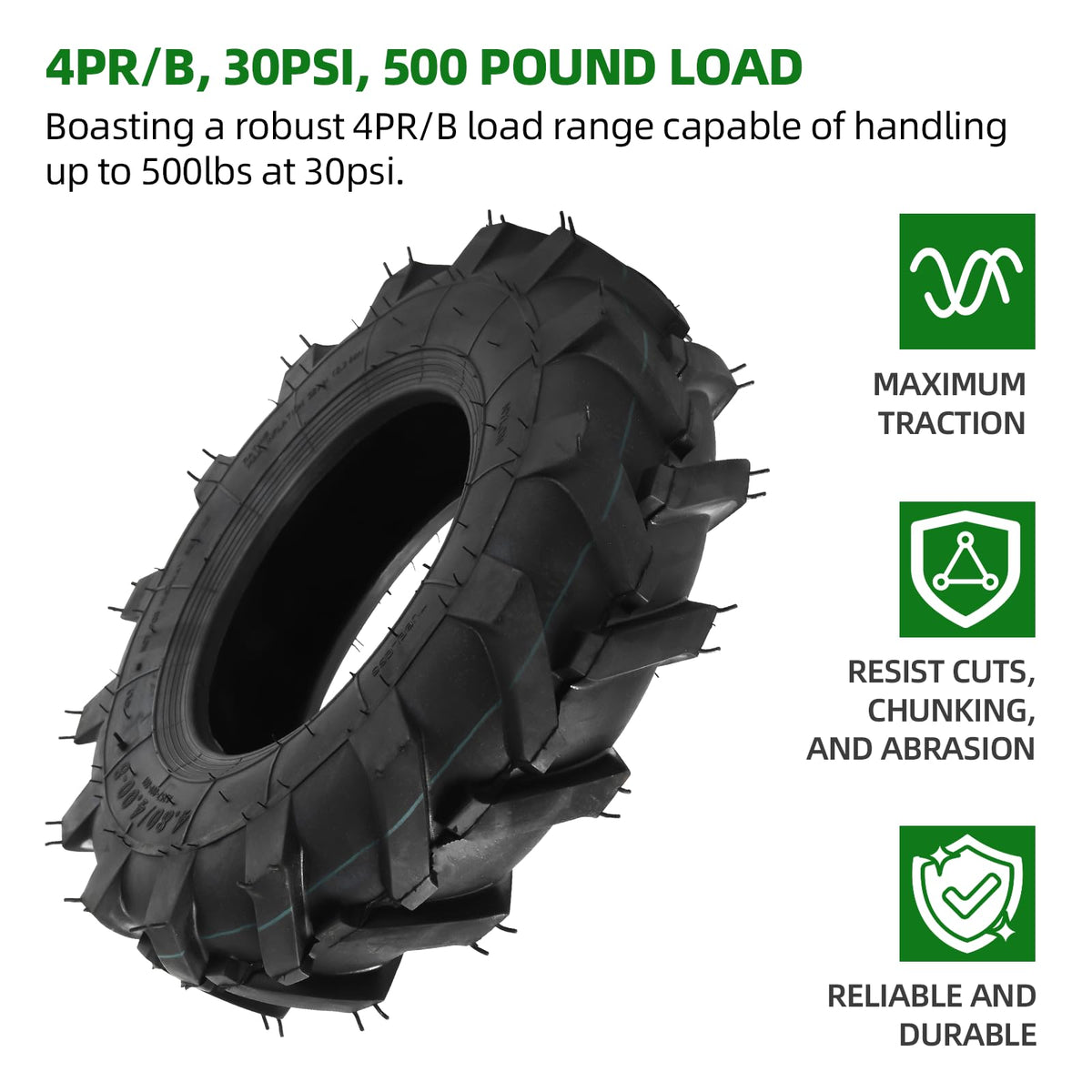 4.80/4.00-8 Tubeless Tires 2-Pack R511
