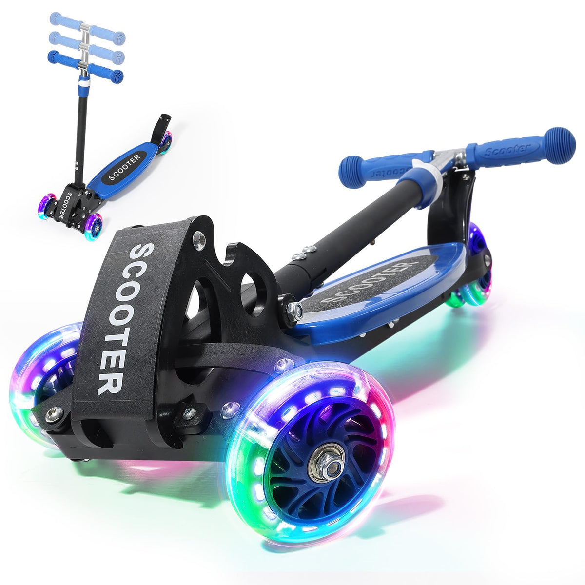 3 Wheel Kids Scooter with LED Light-Up H9416