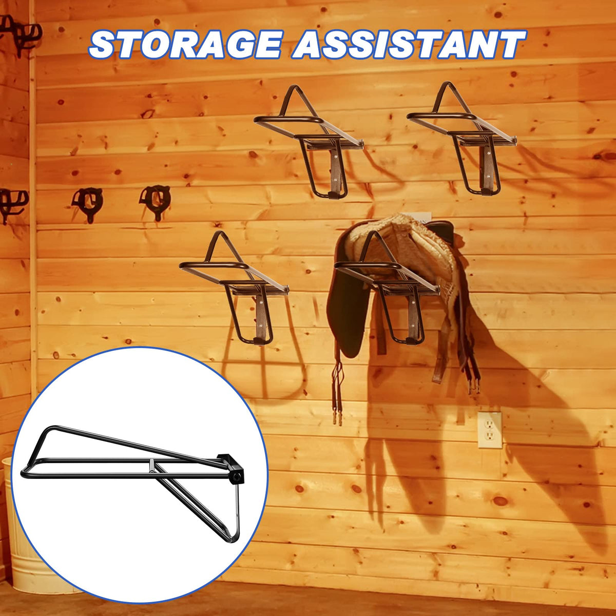 2 Pieces Portable Folding Saddle Rack J293