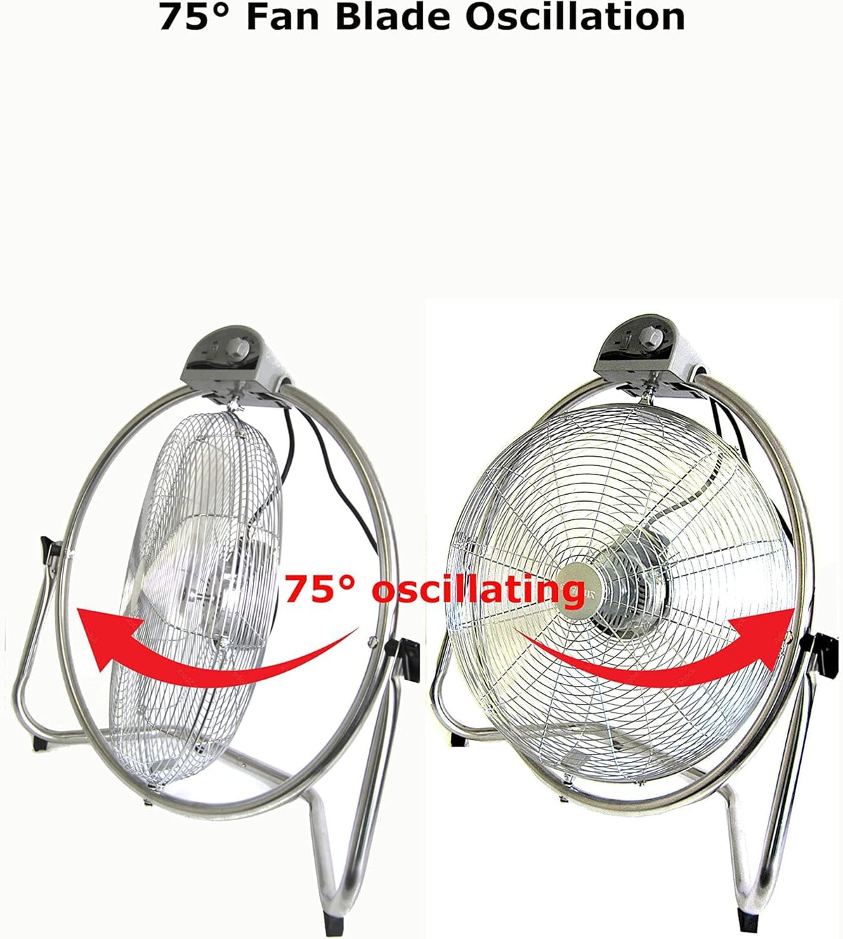 20 Inch 3 Speed Oscillating Floor Fan P2038
