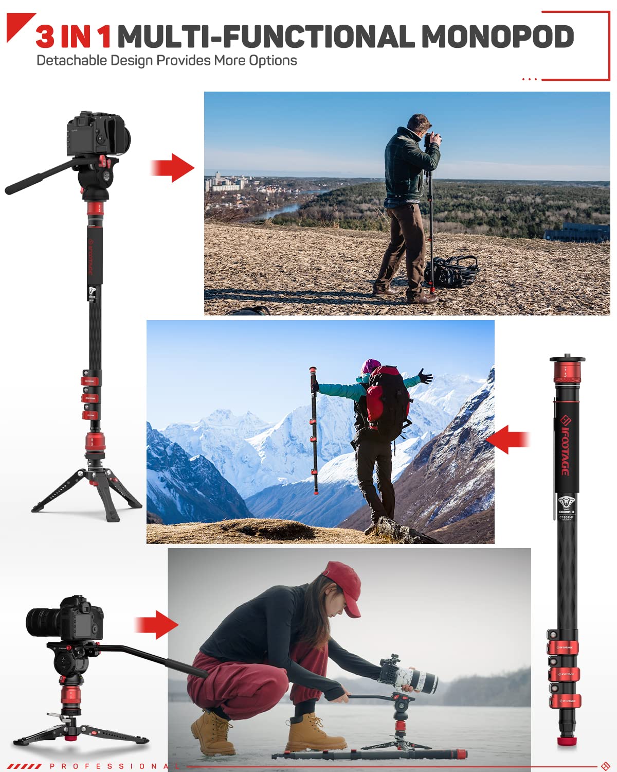 Carbon Fiber Monopod V22252