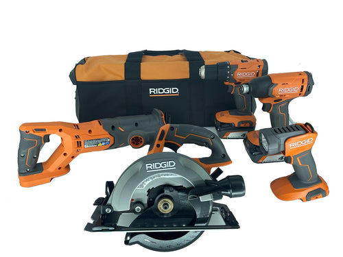 18V Lithium-Ion Cordless 5-Tool Kit with 4.0 Ah Batteries and Charger E86221