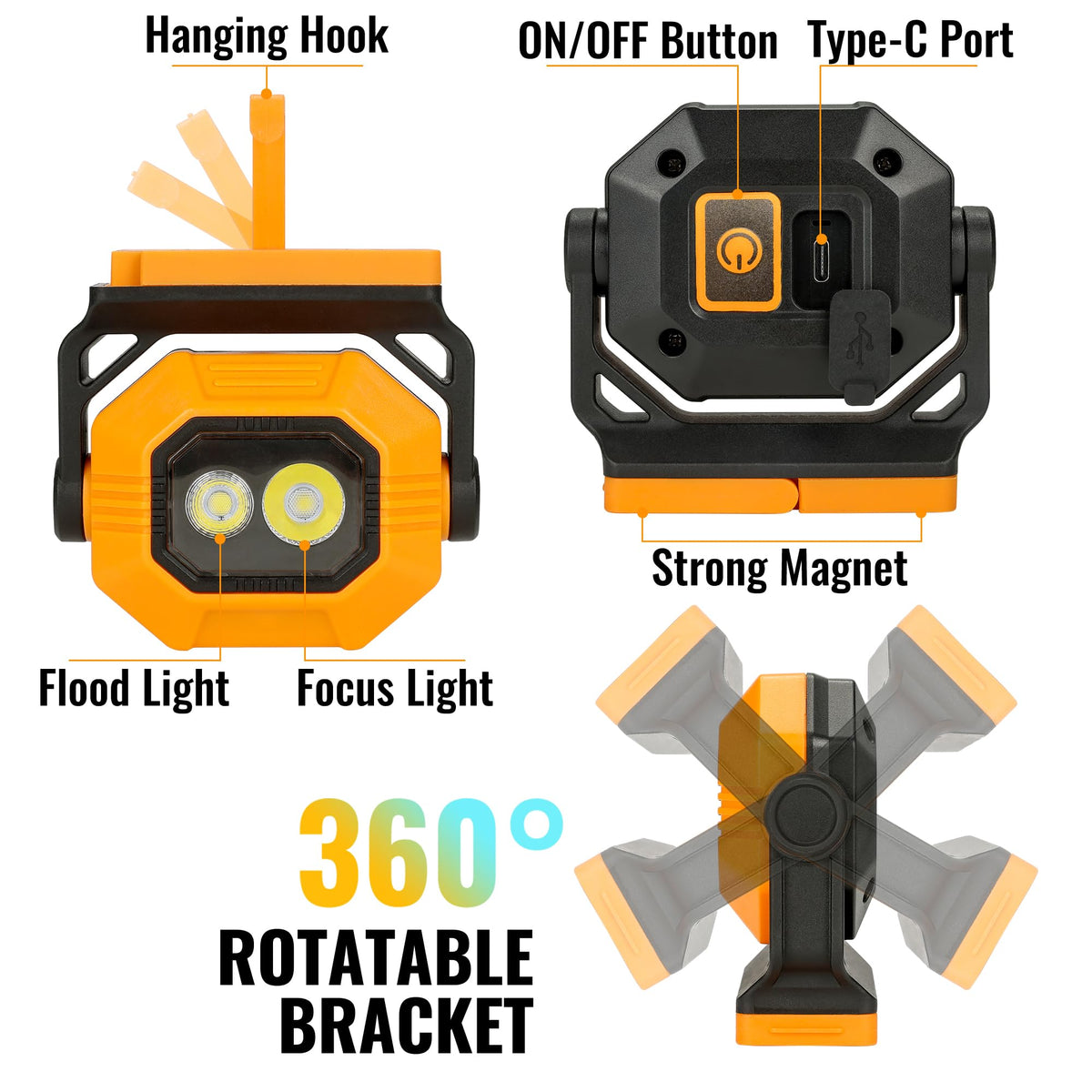 Rechargeable Magnetic Work Light 2 Pack N7760