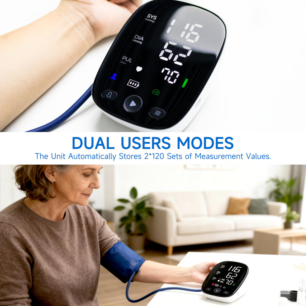 Upper Arm Blood Pressure Monitor with Adjustable Large Cuff J522581
