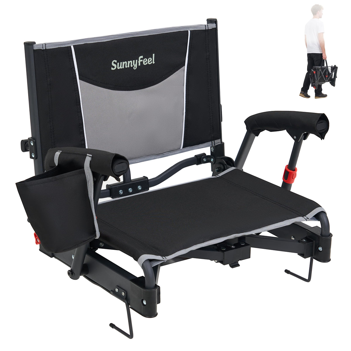 Folding Stadium Seats with Back Support and Cushion T53275
