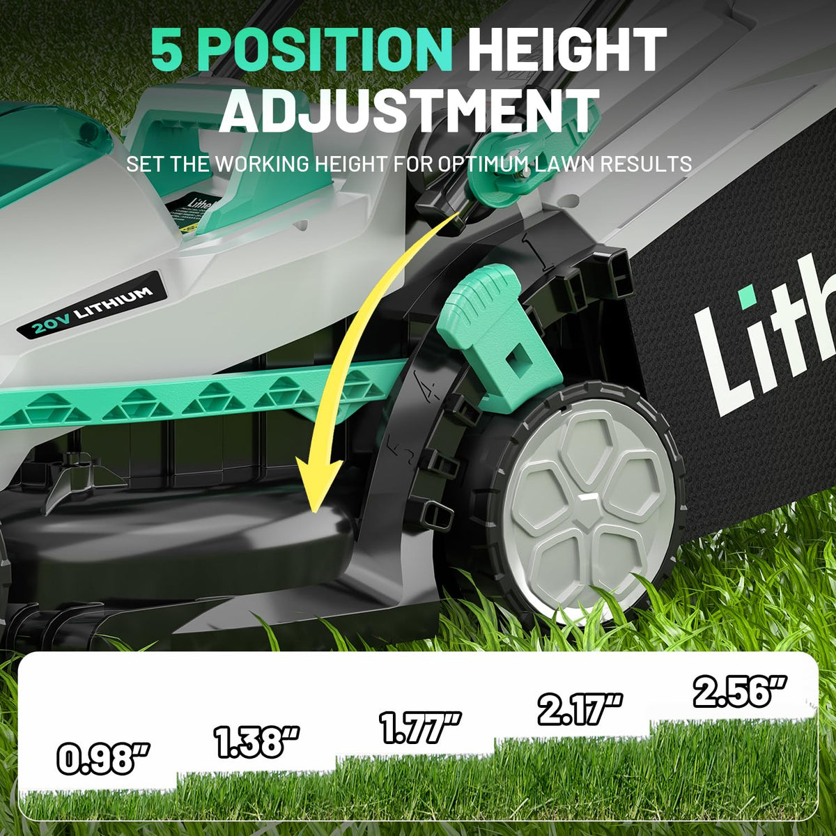 13" Cordless Electric Lawn Mower with Battery & Charger U47027