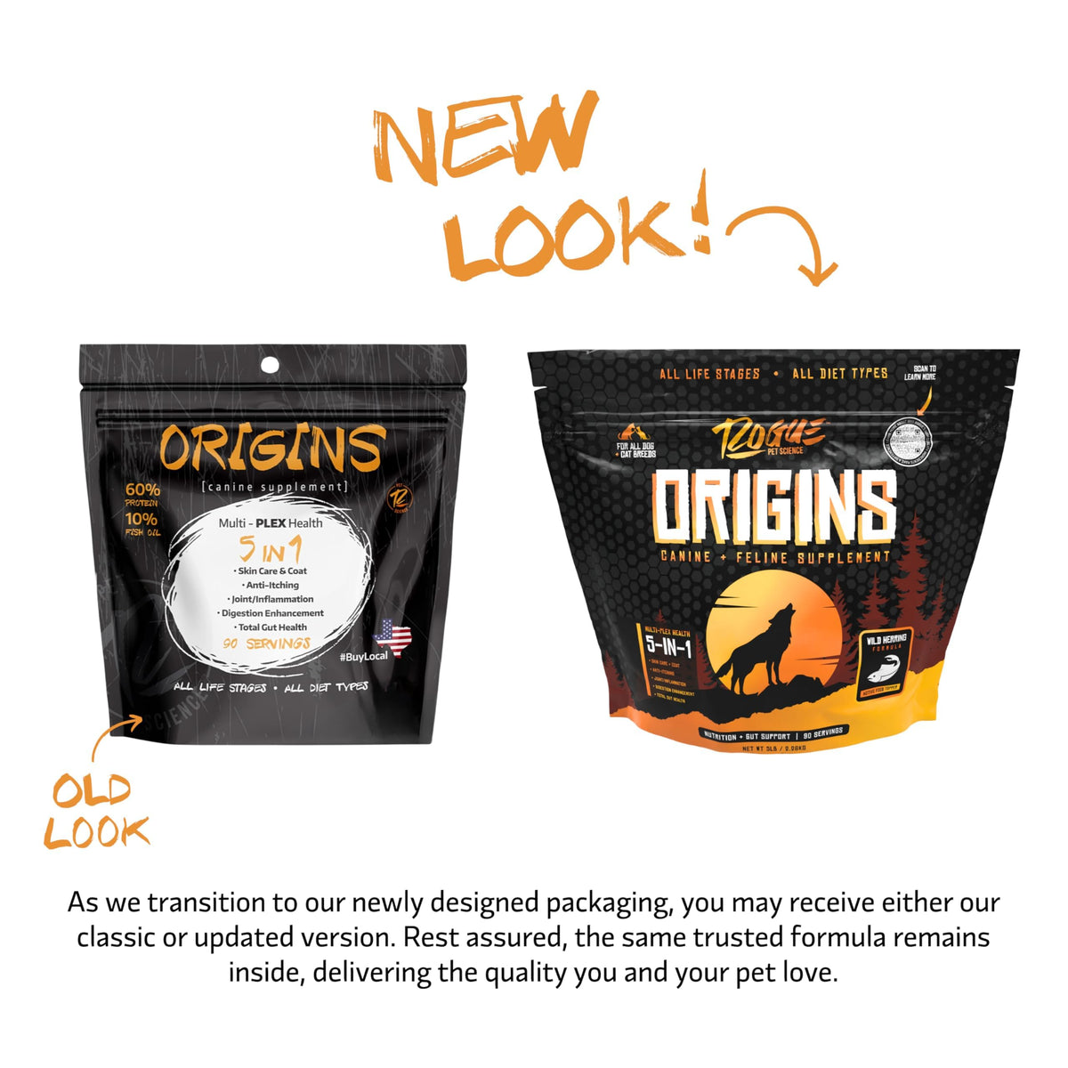 5-in-1 Dog Supplement Powdered Food Topper with Omega 3 Fish Oil 5 lbs M810828