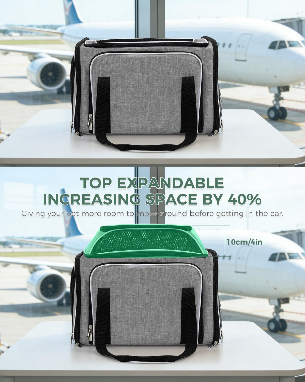 Airline Approved Soft Side Pet Carrier with Fleece Pad A747