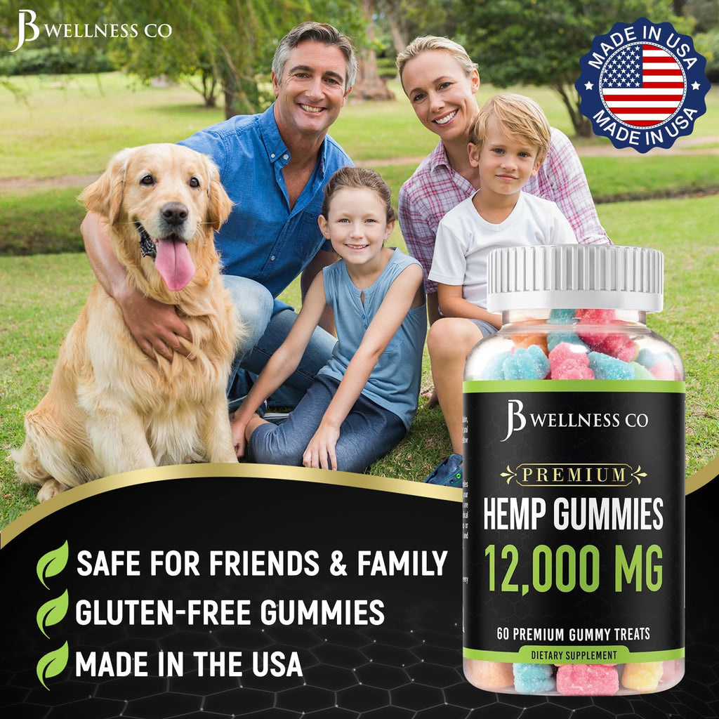 Hemp Gummies 12,000 Vitamins & Omega 3,6,9 120 Count E27946