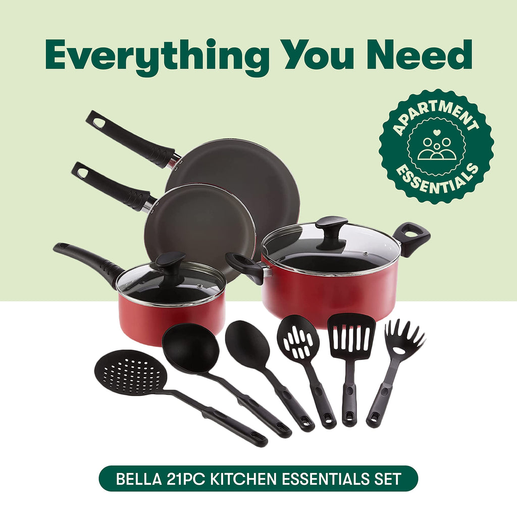 12 Piece Nonstick Red Cookware Set F557940