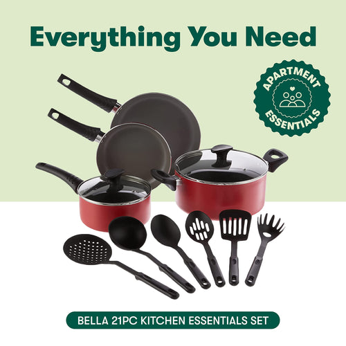 12 Piece Nonstick Red Cookware Set F557940