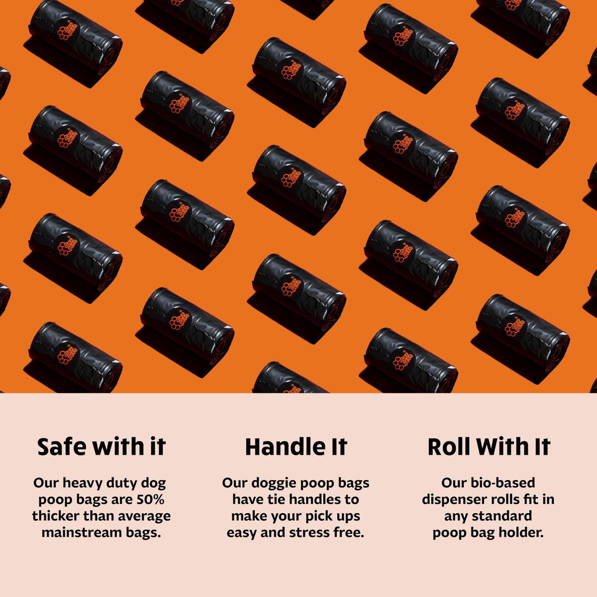 Dog Poop Bags Rolls with Handles S937